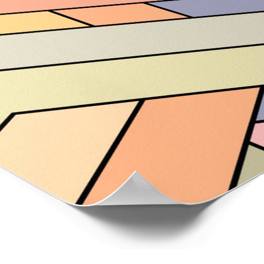 3Dキューブ、光学錯覚パターン。 ポスター (角)