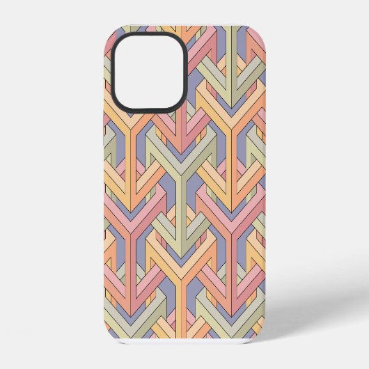 3Dキューブ、光学錯覚パターン。 iPhoneケース (裏面)