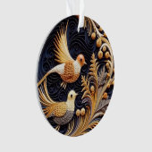 3Dクイリング効果の鳥 オーナメント (正面)