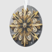 3Dクイリング効果スノーフレーク オーナメント (正面)