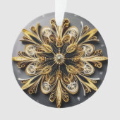 3Dクイリング効果スノーフレーク オーナメント (正面)