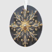 3Dクイリング効果スノーフレーク オーナメント (正面)