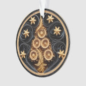 3Dクイリング効果ツリーと星 オーナメント (正面)