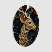 3Dクイリング効果トナカイ オーナメント (正面)