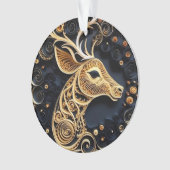 3Dクイリング効果トナカイ オーナメント (正面)