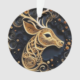 3Dクイリング効果トナカイ オーナメント