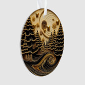 3Dクイリング効果フォレスト オーナメント (正面)