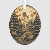 3Dクイリング効果フォレスト オーナメント (正面)