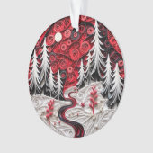 3dクイル紙アートクリスマスランドスケープ オーナメント (正面)