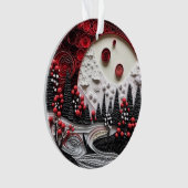 3dクイル紙アートクリスマスランドスケープ オーナメント (正面)