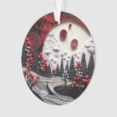 3dクイル紙アートクリスマスランドスケープ オーナメント (正面)