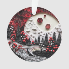 3dクイル紙アートクリスマスランドスケープ オーナメント