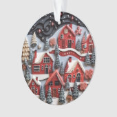 3dクイル紙アートクリスマスヴィレッジ オーナメント (正面)