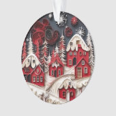 3dクイル紙アートクリスマスヴィレッジ オーナメント (正面)