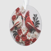 3dクイル紙アート（鳥）ショウジョウコウカンチョウ オーナメント (正面)
