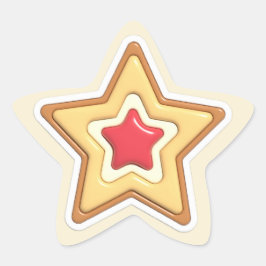 3Dクッキー星クリスマス 星シール