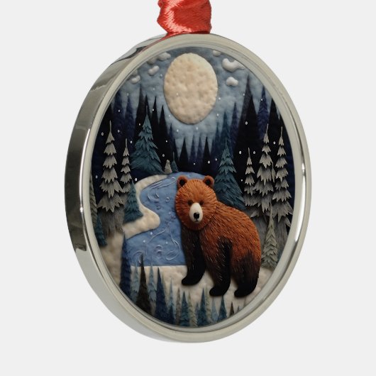3Dクマの森の動物の声 メタルオーナメント (右)