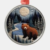 3Dクマの森の動物の声 メタルオーナメント (正面)