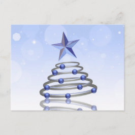 3Dクモダンロムクリスマスツリーホリデーポストカード シーズンポストカード