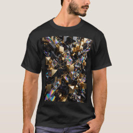 3Dクリスタルモザイク デザイン Tシャツ