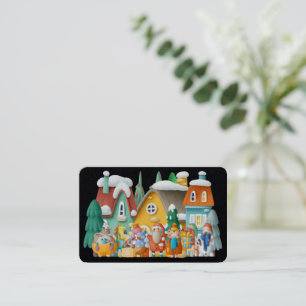 3Dクリスマスの挨拶 名刺