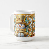 3Dクリスマススノーマン コーヒーマグカップ (正面左)
