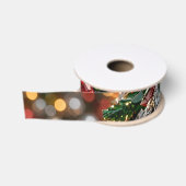 3Dクリスマスツリーモザイクリボン グログランリボン (リール)