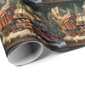 3Dクリスマストレインラッピング紙 ラッピングペーパー (ロールコーナー)