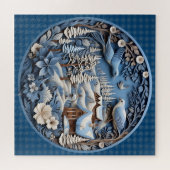 3Dクリスマスバードパズル ジグソーパズル (横)