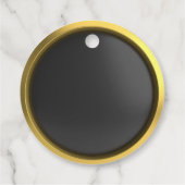 3Dクリスマスブラック&レッドサンタバッグラベル フェイバータグ (裏面)