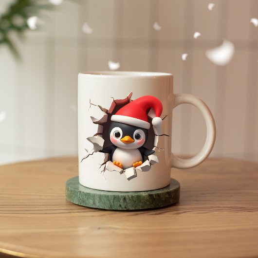 3Dクリスマスペンギンマグカップ – かわいいフェスティバル休日 コーヒーマグカップ