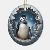 3Dクリスマスペンギン セラミックオーナメント (左)