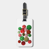 3Dクリスマスボール ラゲッジタグ (正面縦)