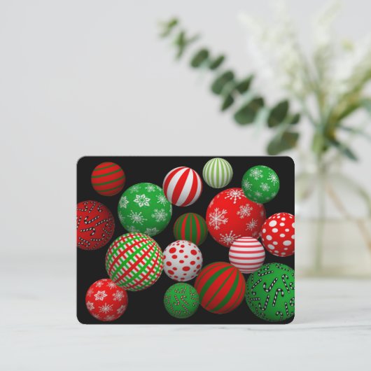 3Dクリスマスボール 招待状 (スタンド正面)