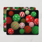 3Dクリスマスボール 招待状 (正面/裏面)