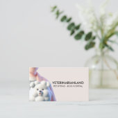 3Dクレイプラスチックドッグ獣医キャラクタ 名刺 (スタンド正面)
