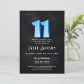 3Dクールオンブラック11thバースデーパーティーへの招待 招待状 (スタンド正面)