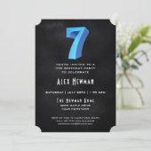 3Dクールオンブラック7thバースデーパーティーへの招待 招待状 (スタンド正面)