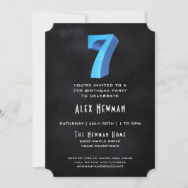 3Dクールオンブラック7thバースデーパーティーへの招待 招待状