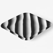 3Dグラデーション黒、グレー、白のストライプ ペーパープレート (傾斜あり)