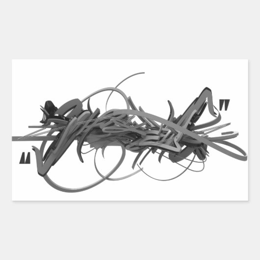 3dグラフィティシール 長方形シール (正面)