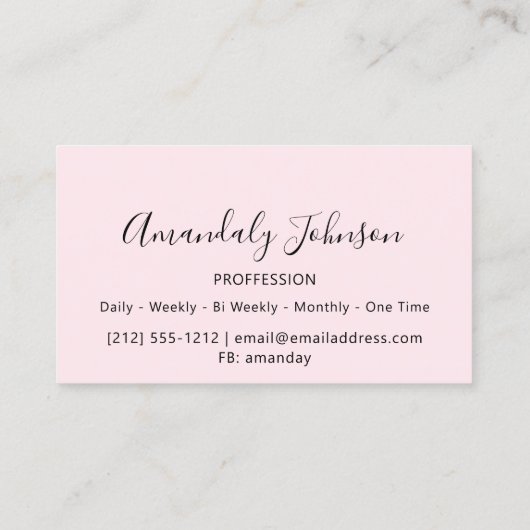 3Dグリッターメイクアップアーティストバラピンクブルーグリッター 名刺 (裏面)