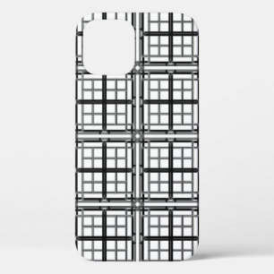 3Dグレーのジオメトリ抽象芸術パターン背景。3d b iPhone 12ケース