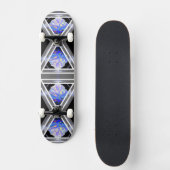 3Dグレー三角形ストライプスケートボード スケートボード (正面)
