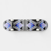 3Dグレー三角形ストライプスケートボード スケートボード (横)