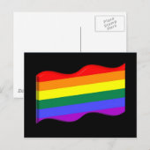3Dゲイプライド国旗 ポストカード (正面/裏面)