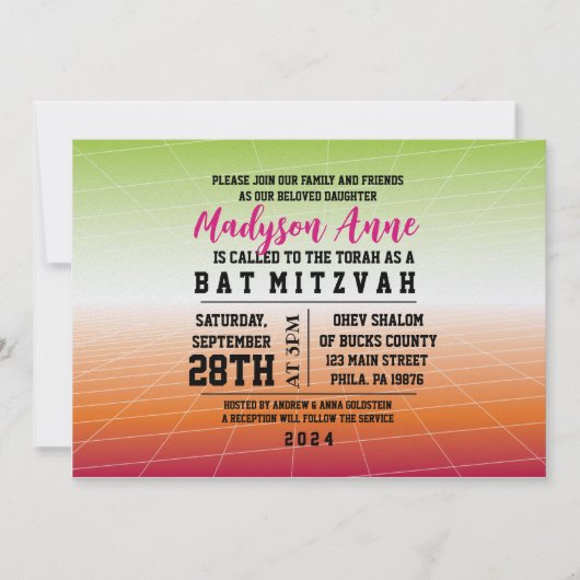 3Dゲーマーゲーミングデジタルバー（ユダヤ教の）バル・ミツバー招待状 招待状 (正面)