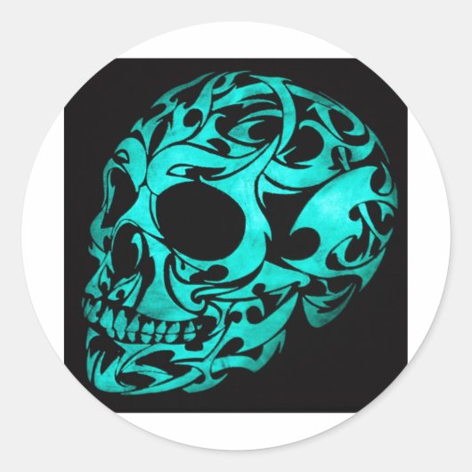 3Dゴシックスカル ラウンドシール (正面)