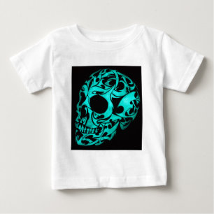 3Dゴシック様式スカル ベビーTシャツ