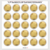 3Dゴールドシール箔押し公証人エンボッサー スターバースト x25 シール (シート)